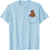 Cute Bear Lover Gifts Grizzly Bear Fake Bag T-Shirt - Baby Blue