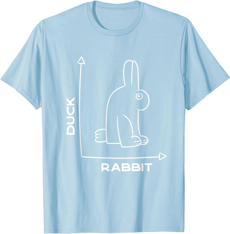 Duck - Rabbit - Funny - Joke - Bunny - Optical Illusion -Pun T-Shirt in Baby Blue