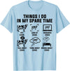 Fandy Cows 6 Things I Do In My Spare Time Cows Farm T-Shirt - Baby Blue