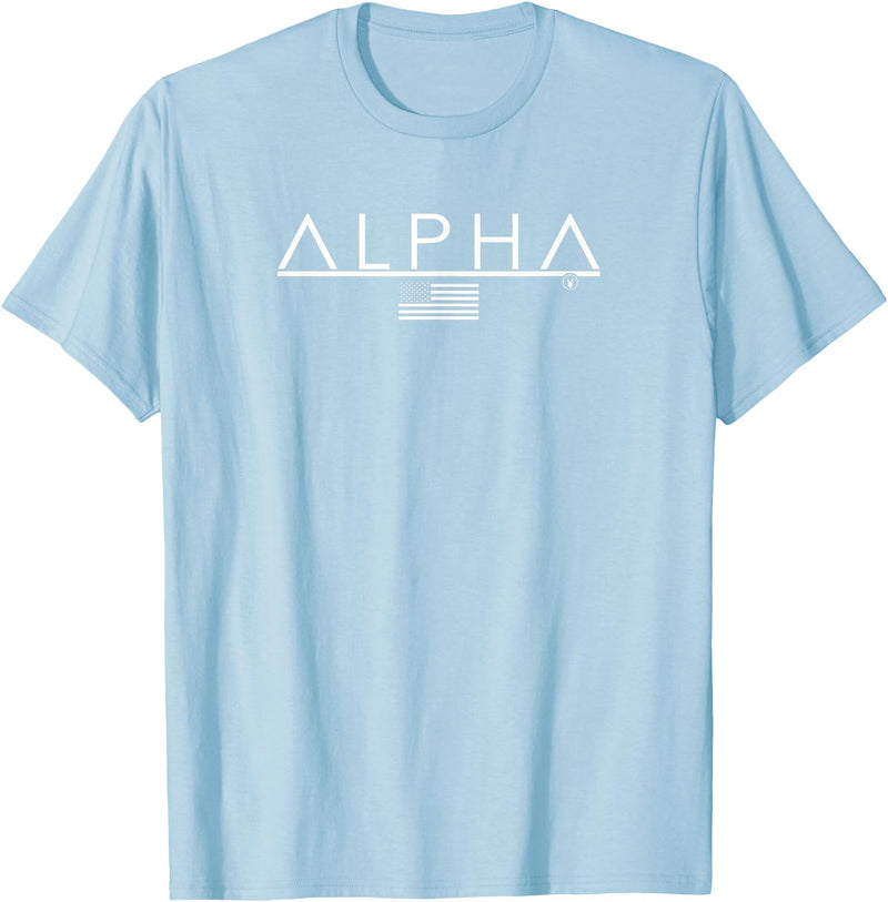 Alpha Gym Rabbit Workout Bodybuilding Fitness T-Shirt in Baby Blue