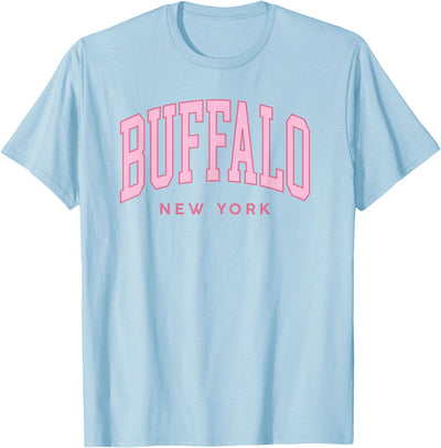 Vintage Buffalo New York Travel Fan Buffalo Ny Pink Retro T-Shirt