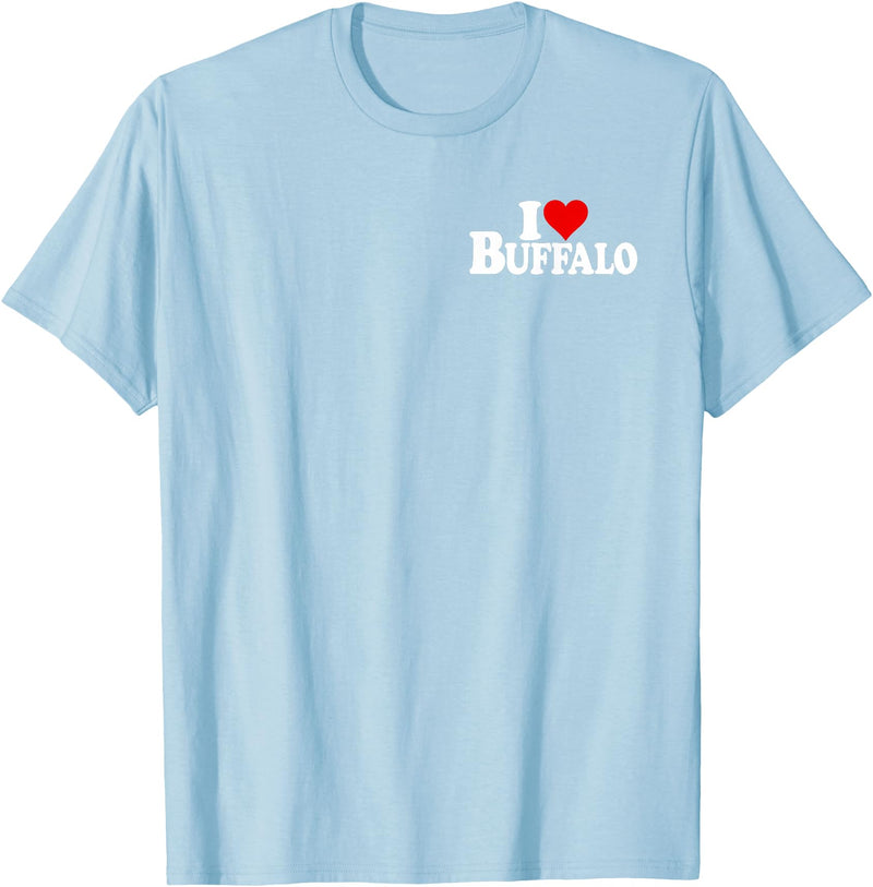 LOVE OF BUFFALO HEART CITY APPAREL I LOVE HEART BUFFALO NY T-Shirt - Baby Blue