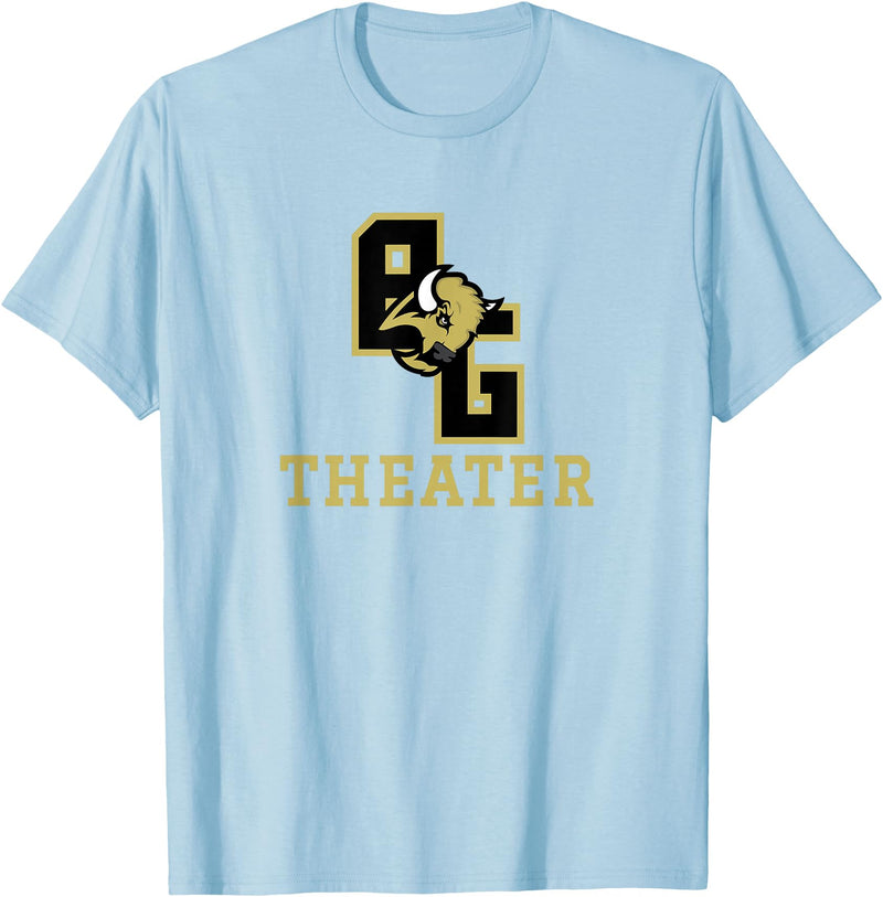 Buffalo Gap High School, Swoope, VA 24479 Buffalo Gap High School Bison Theater T-Shirt - Baby Blue