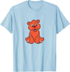 Cute Animal Shirts Cute Bear Cub Shirt - Print Shirt with Little Bear - Baby Blue