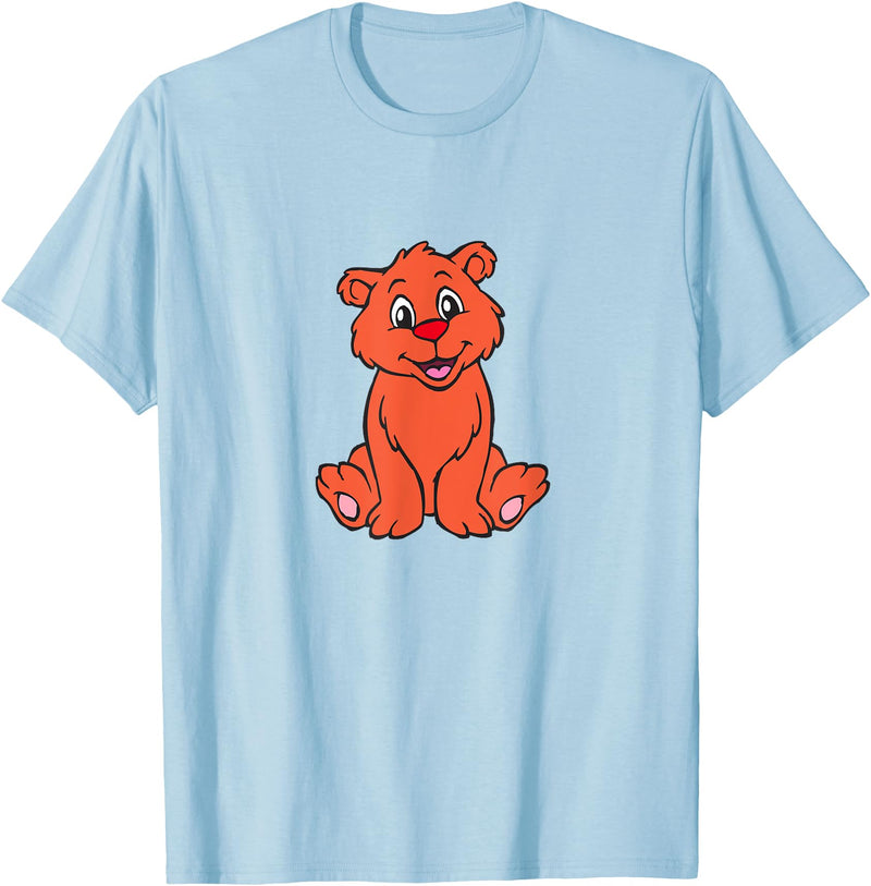 Cute Animal Shirts Cute Bear Cub Shirt - Print Shirt with Little Bear - Baby Blue
