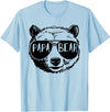 Funny Bear Face Shirt Family Matching Gifts Mens Papa Bear Face Sunglasses Grandpa Granddad Father's Day T-Shirt - Baby Blue