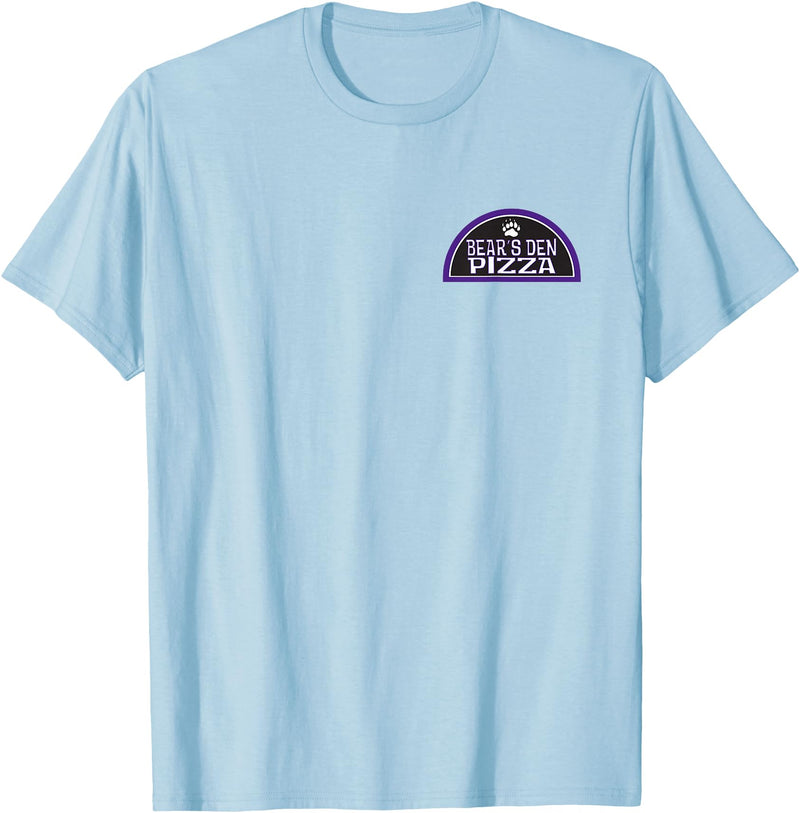 BDP Bears Den Pizza Employee Shirt T-Shirt - Baby Blue