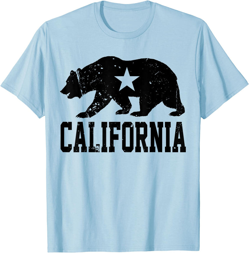 Miftees California Republic Bear T-Shirt - Baby Blue