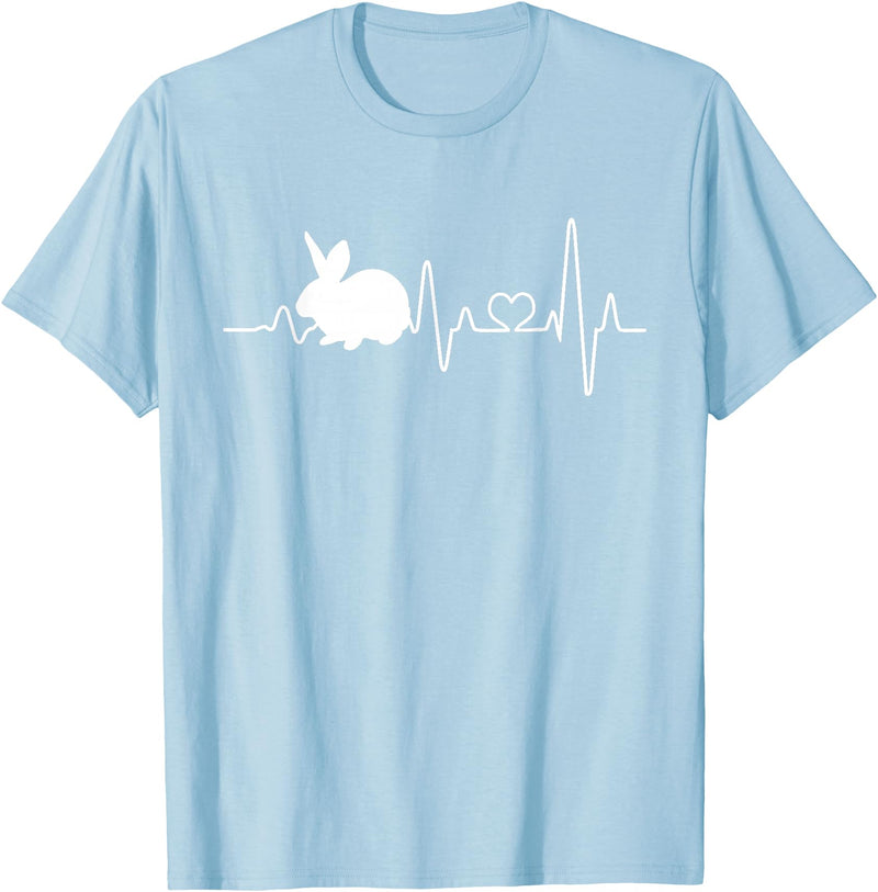 Bunny Heartbeat Pulse Rabbit T-Shirt in Baby Blue