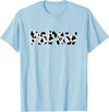 funny saying Gifts for Family Members and more Papaw Cow Print Cow Pattern T-Shirt - Baby Blue
