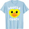 Abuela Duck Halloween For Hispanic Grandma Abuela Quack Yellow Duck Funny Spanish Grandma Duck T-Shirt - Baby Blue