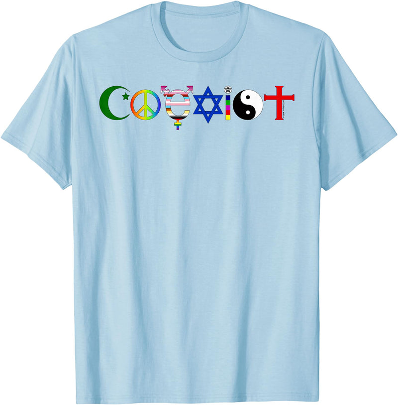 Bear In The Cloud Coexist T-Shirt - Baby Blue