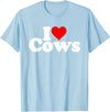I HEART LOVE COWS I Love Heart Cows T-Shirt - Baby Blue
