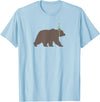 Birthday Animalz Bear Birthday T-Shirt, Kids Animal Birthday Shirt T-Shirt - Baby Blue