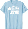Cute Bear Cuddle Monster Shirts Cuddle Monster Bear Silhouette Fun Novelty T-Shirt - Baby Blue