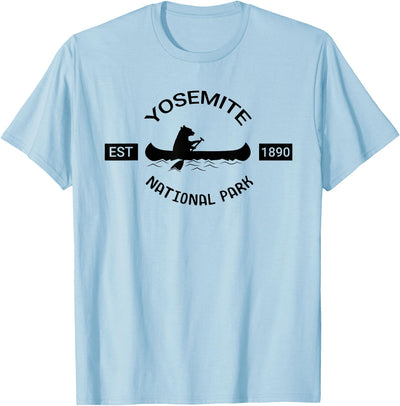California Yosemite Bear Canoe Silhouette National Parks T-Shirt