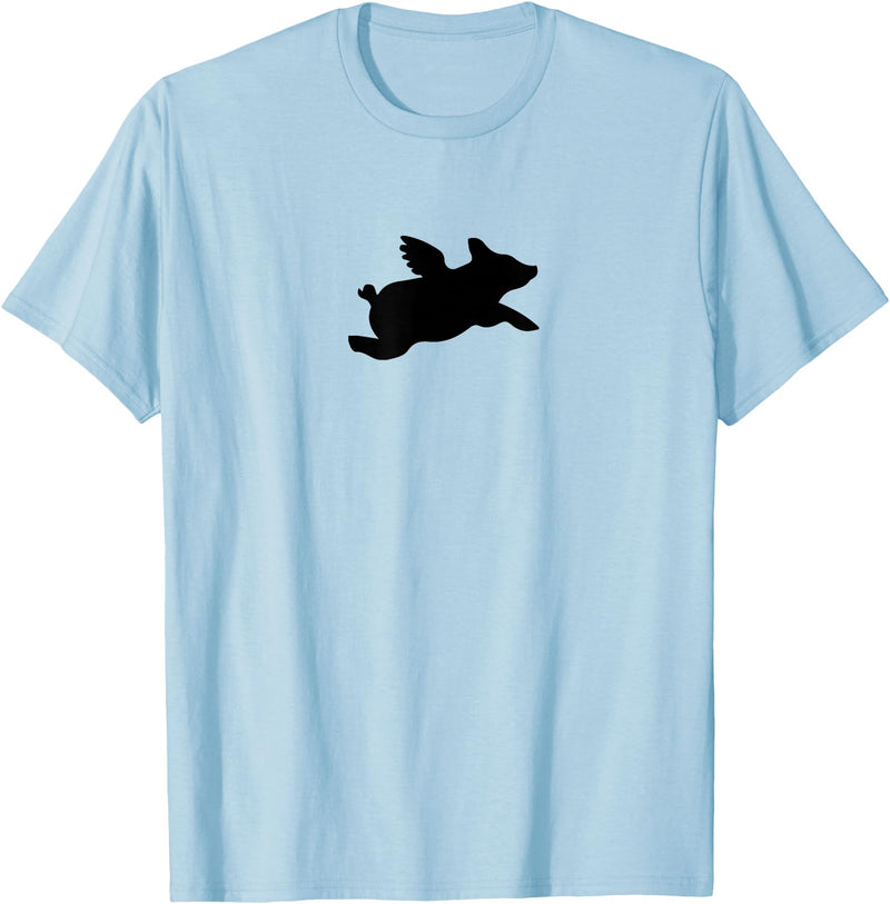 Pigs Flying Pig T-Shirt - Baby Blue