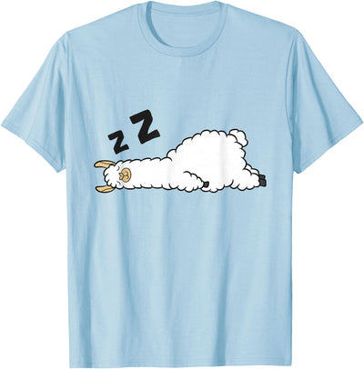 Sleeping Animals Tees And Gifts Llama Sleeping Tired Llama Napping Llama T-Shirt