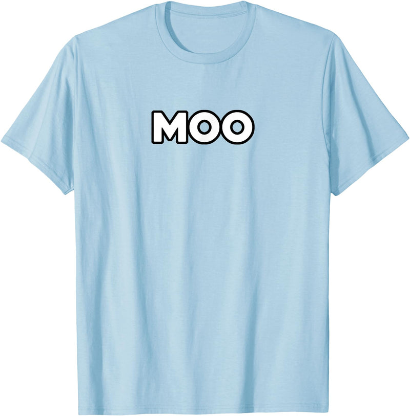 Moo Talking Cow Moo - Funny Cow Goes Moo T-Shirt - Baby Blue