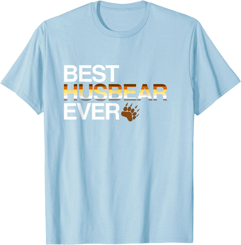 LGBT Love is Love Gay Bear Shirts Gay Bear Tee The Best Husband of All Time T-Shirt - Baby Blue