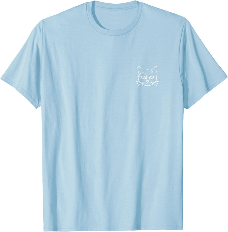 The Cat Head Apparel Co Cat Minimalist T-Shirt - Baby Blue