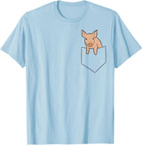 Funny Pig Farmer Gifts Funny Pig in Bag Farm Pig T-Shirt - Baby Blue