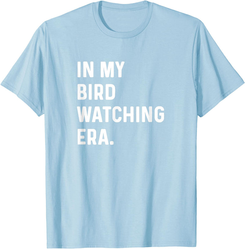 Bird Watching for Men Women Boys Girls by Jess in My Bird Watching Era - Birds Telescope Photography T-Shirt - Baby Blue