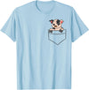 Funny Kunekune Pig Lover Gifts Kunekune Pig In a Pocket Cute Pocket Kunekune Pig T-Shirt - Baby Blue