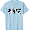 funny saying Gifts for Family Members and more Auntie Cow Print Cow Pattern T-Shirt, Black - Baby Blue