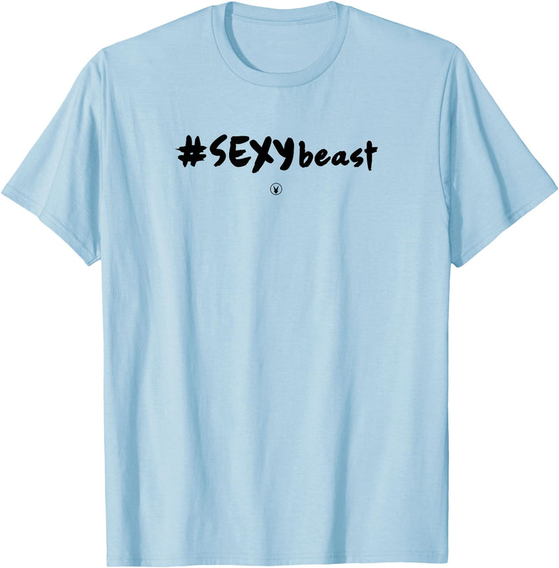 SEXY BEAST Gym Rabbit Workout Gym Fitness MMA T-Shirt in Baby Blue
