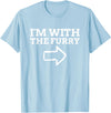 Furry Fandom Gifts I'm with The Furry T-Shirt - Baby Blue