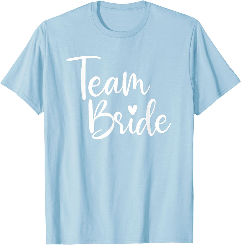 Team Bride Wedding tee Team Bride Wedding, Bride Bridal Party T-Shirt - Baby Blue