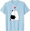Nertees - Matching Outfits for Couples Couples Valentines Polar Bear Panda Bear T-Shirt - Baby Blue