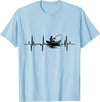 Fishing Pulse Line T-Shirts Fishing Pulse Line Angler Heartbeat T-Shirt - Baby Blue