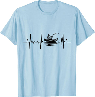 Fishing Pulse Line Angler Heartbeat T-Shirt
