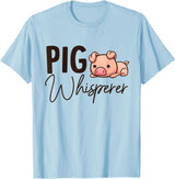 SHIRTSIDE PIG Pig Whisperer Shirt Gift For Pig Lover T-Shirt - Baby Blue