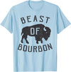 Drinking Fun designs - Big Ray Designs Beast of Bourbon Drinking Whiskey Design Bison Buffalo Party T-Shirt - Baby Blue