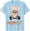 Weightlifting Hamster Tiny but Mighty! T-Shirt - Baby Blue
