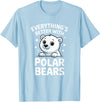 The Cute Animal Apparel Company Cute Polar Bear Lover Adults or Kids Boys Girls Polar Bears T-Shirt - Baby Blue