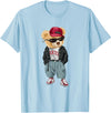 Punk Rocker Teddy Bear Rap Hip Hop Gift Men Women Punk Rocker Rapper Popster Punker Teddy Bear Rap Hip Hop T-Shirt - Baby Blue