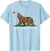 Dont Tread On Us Bear California Patriot Tee Don't Tread On Us California Bear Patriotic T-Shirt - Baby Blue