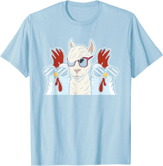 Llama Gifts & Accessories Chicken Llama Cool Alpaca - Lamaist Animal Llama T-Shirt - Baby Blue