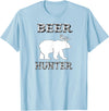 funny Beer Hunter shirt Funny Bear Deer BEER Hunting Tee Shirt T-Shirt - Baby Blue
