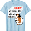 Funny Back to School Sorry My Guinea Pig Ate My Homework School Funny Guinea Pig T-Shirt - Baby Blue
