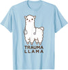 Doc Llama Apparel T-Shirt Funny Llama Doctor T-Shirt, No Trauma Llamas Tee Apparel T-Shirt - Baby Blue