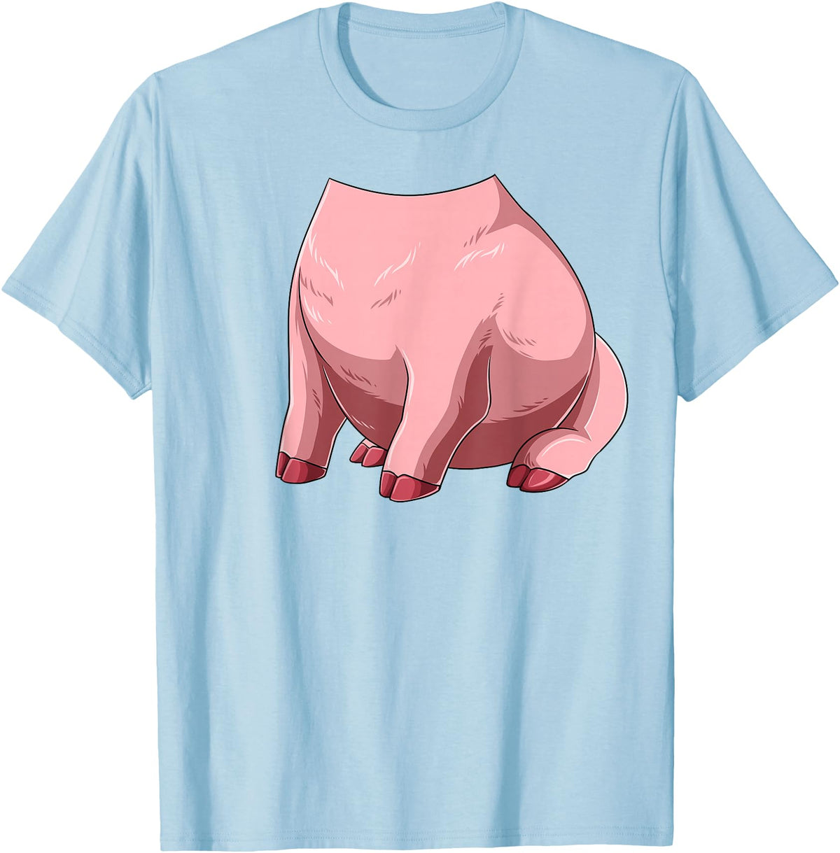 HalloweenCentre Co. Easy Pig Costume Pig Body Headless Pig Costume T-Shirt - Baby Blue