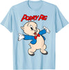Looney Tunes Porky Pig Vintage Portrait T-Shirt - Baby Blue
