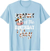 Love Family Matching Mommy of The Birthday Boy Cow Farm 1St Birthday Boy T-Shirt - Baby Blue