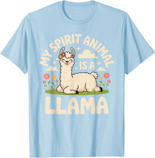 Llama Gift Llama Lover Accessories & Lama Stuff Funny Llama Art for Men Women Kids Alpaca Gag Llama Lover T-Shirt - Baby Blue