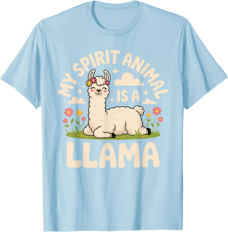 Llama Gift Llama Lover Accessories & Lama Stuff Funny Llama Art for Men Women Kids Alpaca Gag Llama Lover T-Shirt - Baby Blue